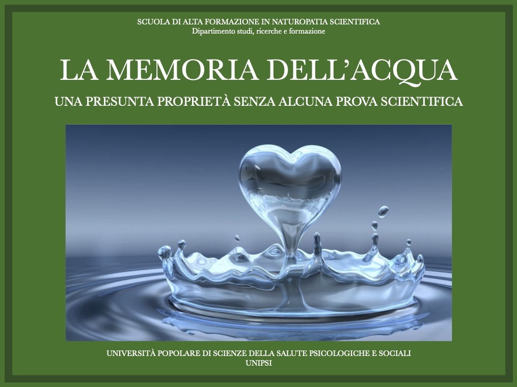 LA MEMORIA DELL'ACQUA