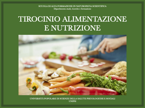 TIROCINIO ALIMENTAZIONE E NUTRIZIONE